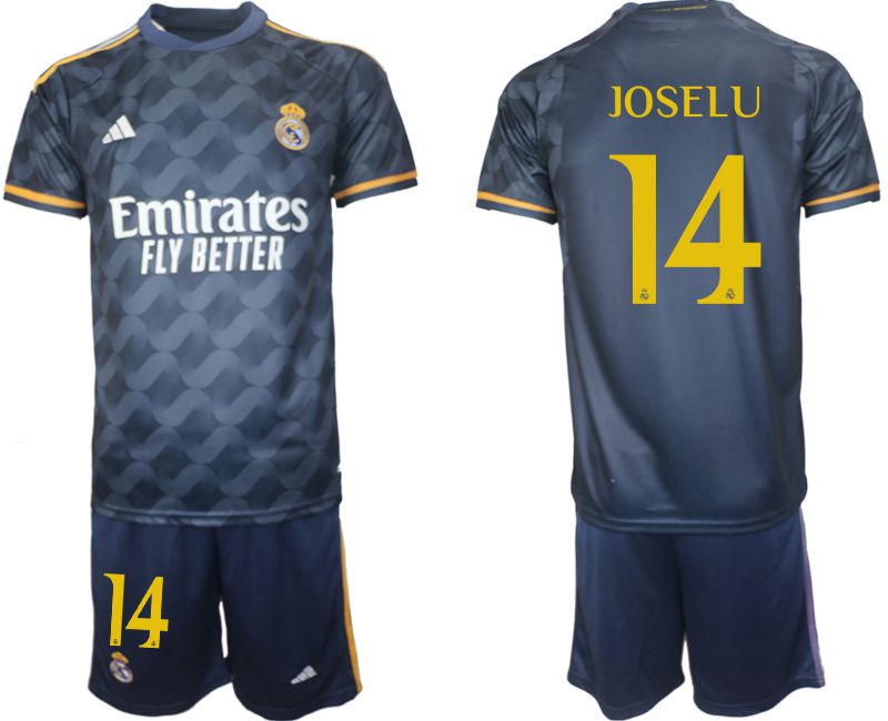 Men 2023-2024 Club Real Madrid away blue 14 Soccer Jersey